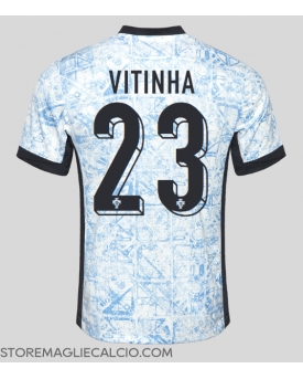 Portogallo Vitinha #23 Maglia Gara Trasferta Repliche Europei 2024